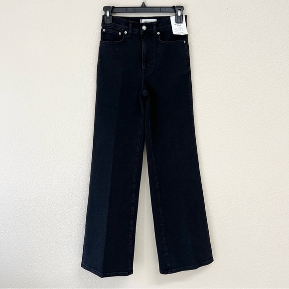 Madewell The Wide-Leg Jean in Black Frost Size 23 NWT - Picture 7 of 13